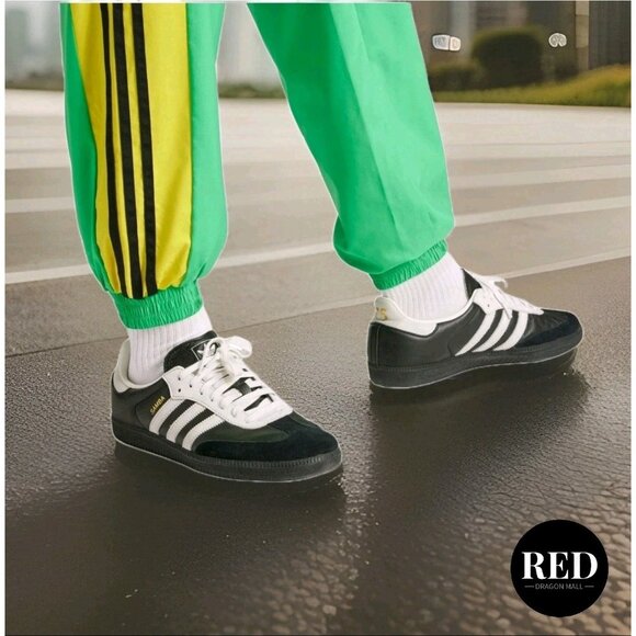Adidas Originals Warm Up Retro Track Pants Green Yellow KA4579 - Men's Size M - Picture 5 of 7